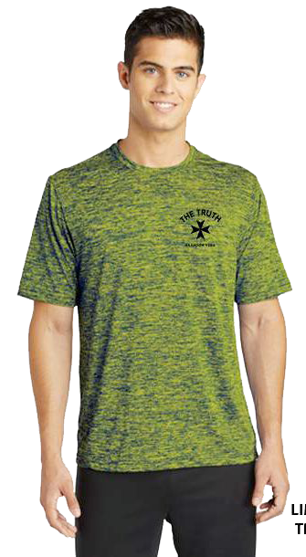 Truth Logo, Left Chest. Electric. Tee Workout.